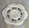 Black, Gold and Crystal Beaded Bracelet with Star Detail