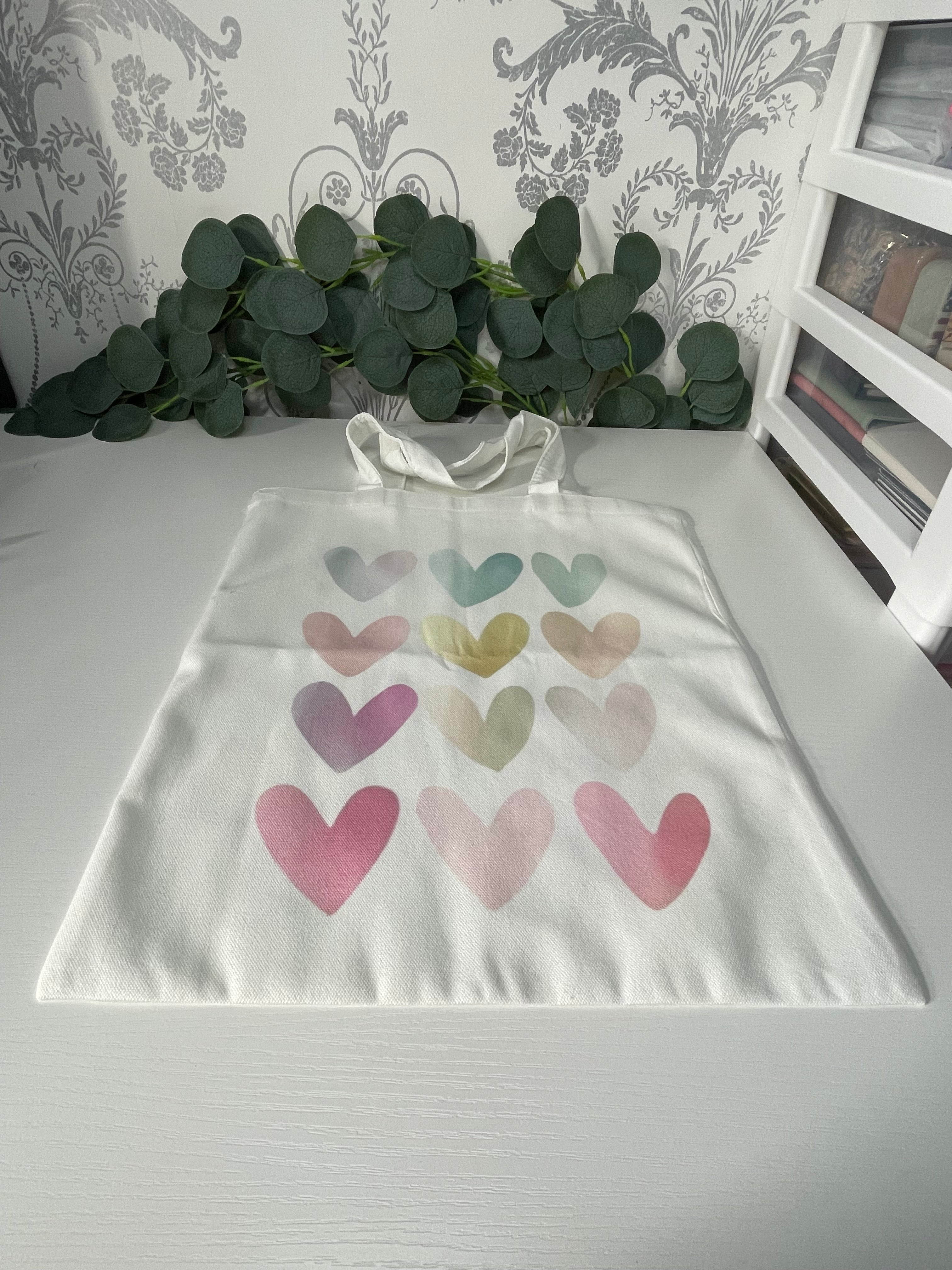 Bow, Hearts and Flowers Tote Bags