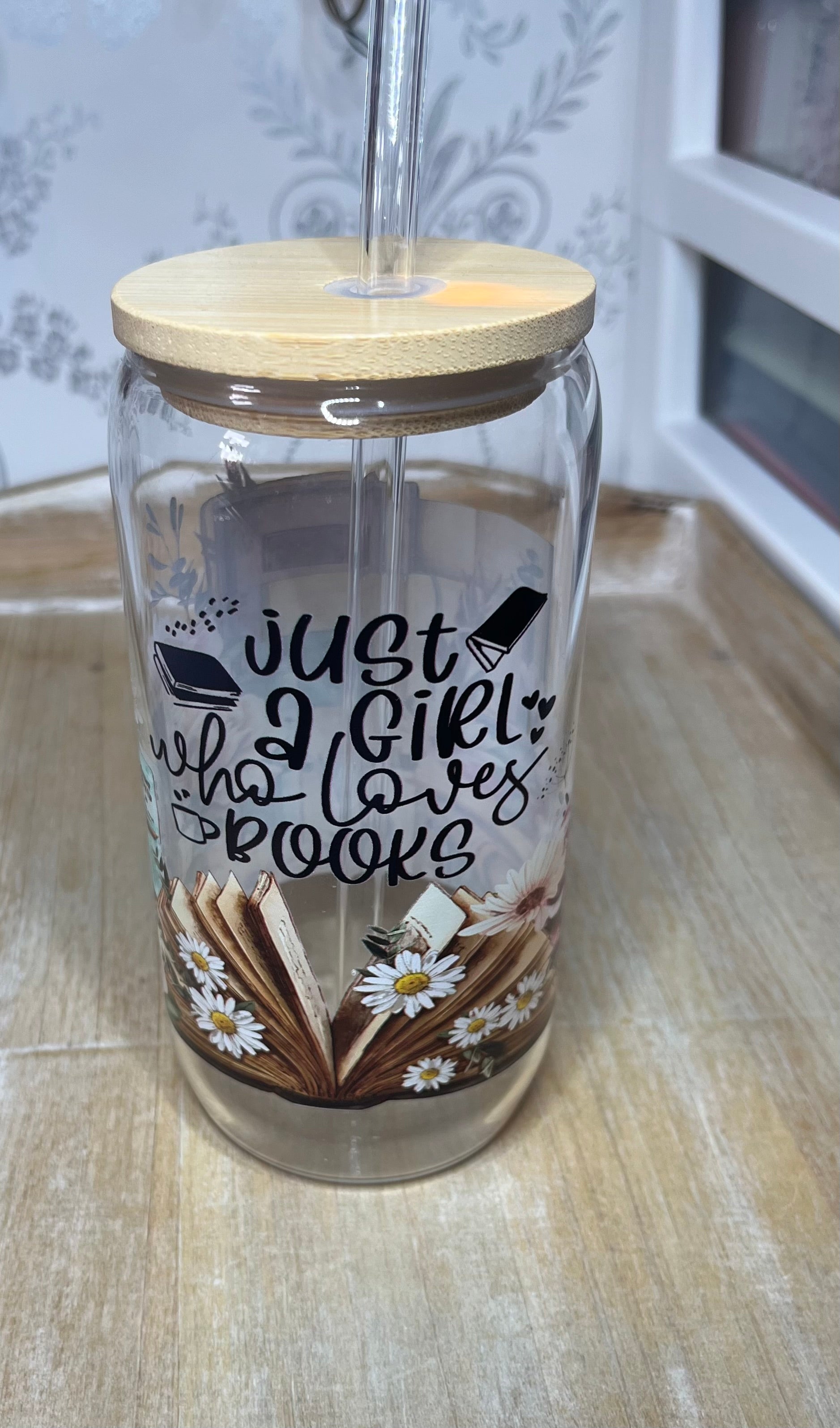 Bookish Glass Tumbler