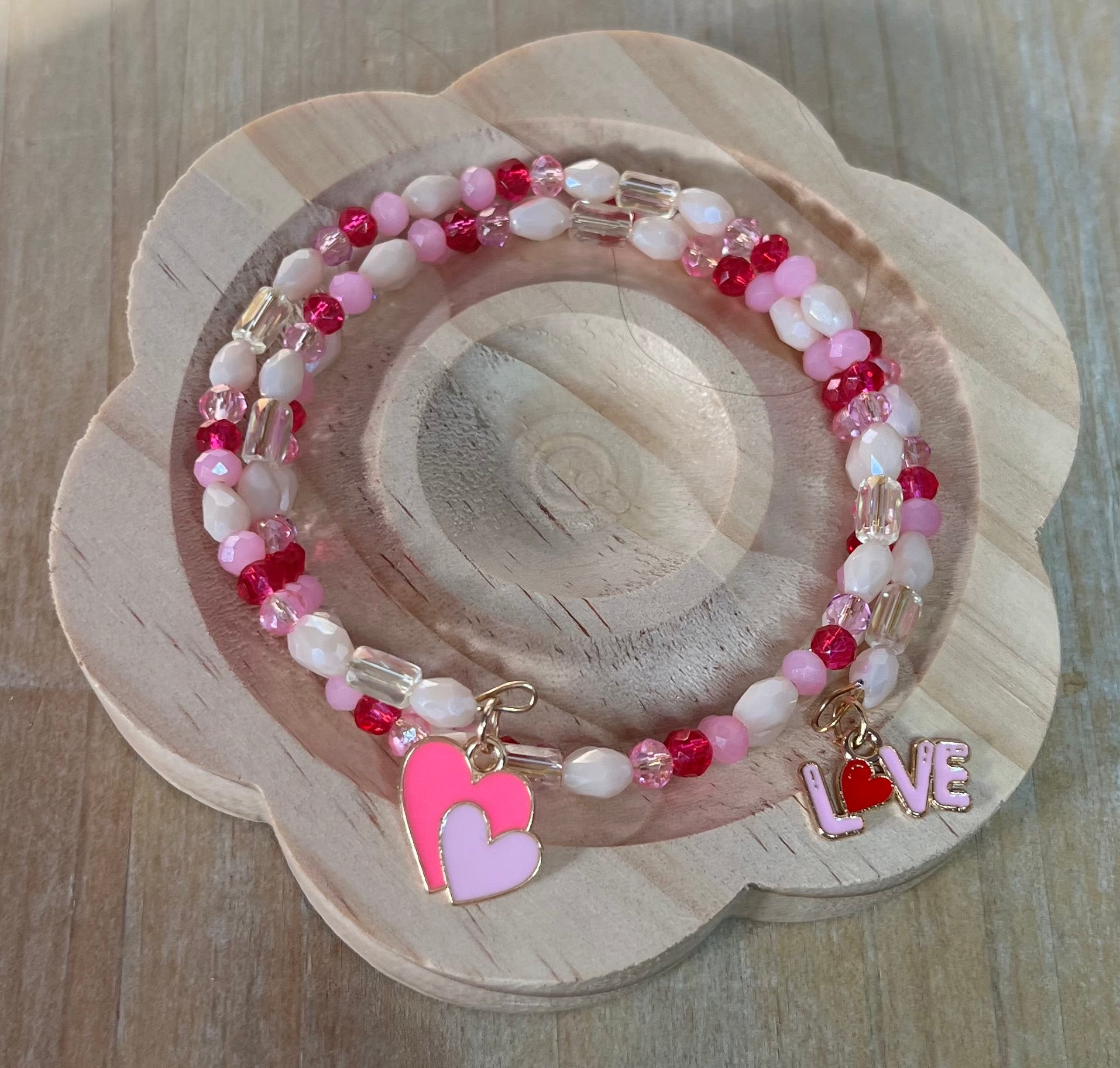 Faceted beaded wrap bracelet