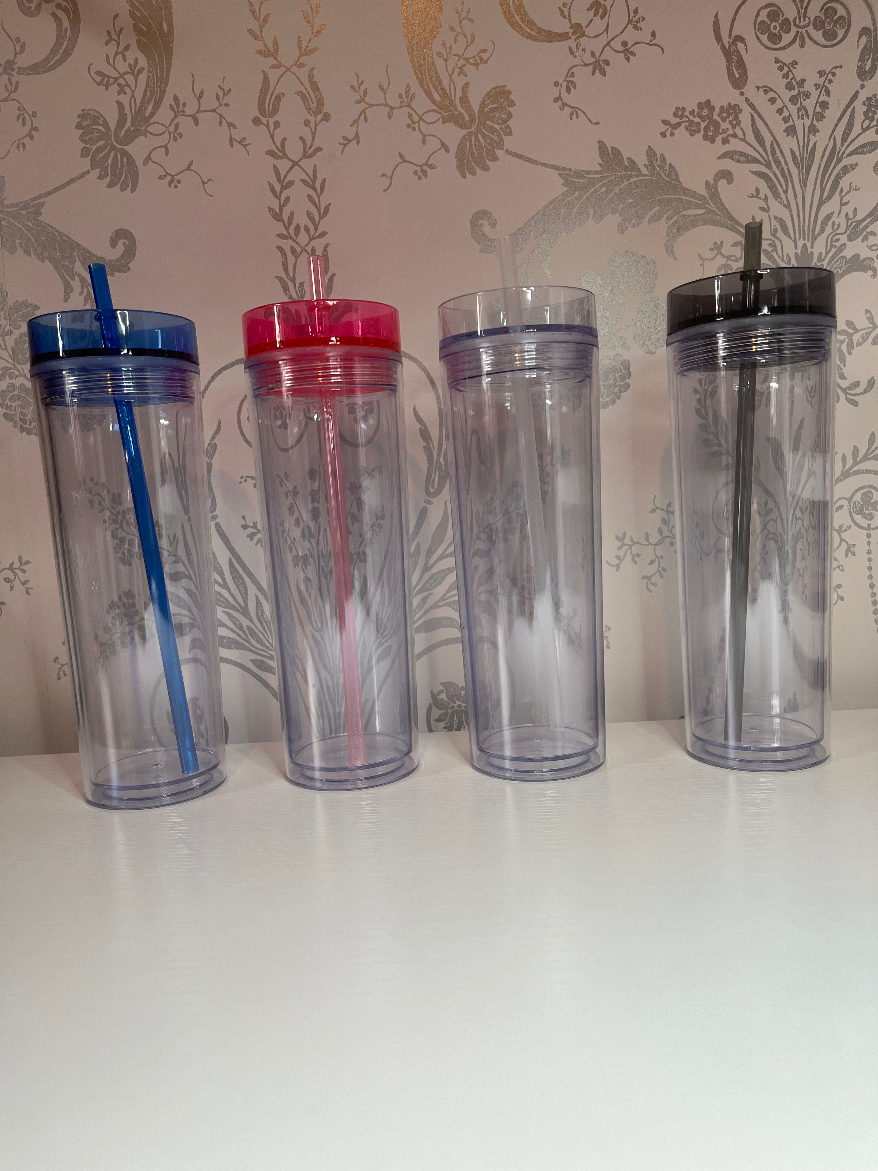 Clear Tall Tumbler with Wrap